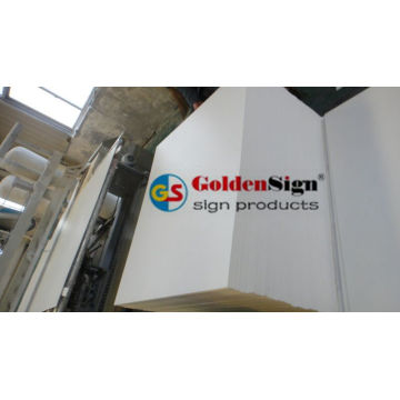 Tablero de la espuma del PVC de Goldensign, grueso de 8m m, tablero plástico de la publicidad de la superficie dura, hoja impermeable de la espuma del PVC